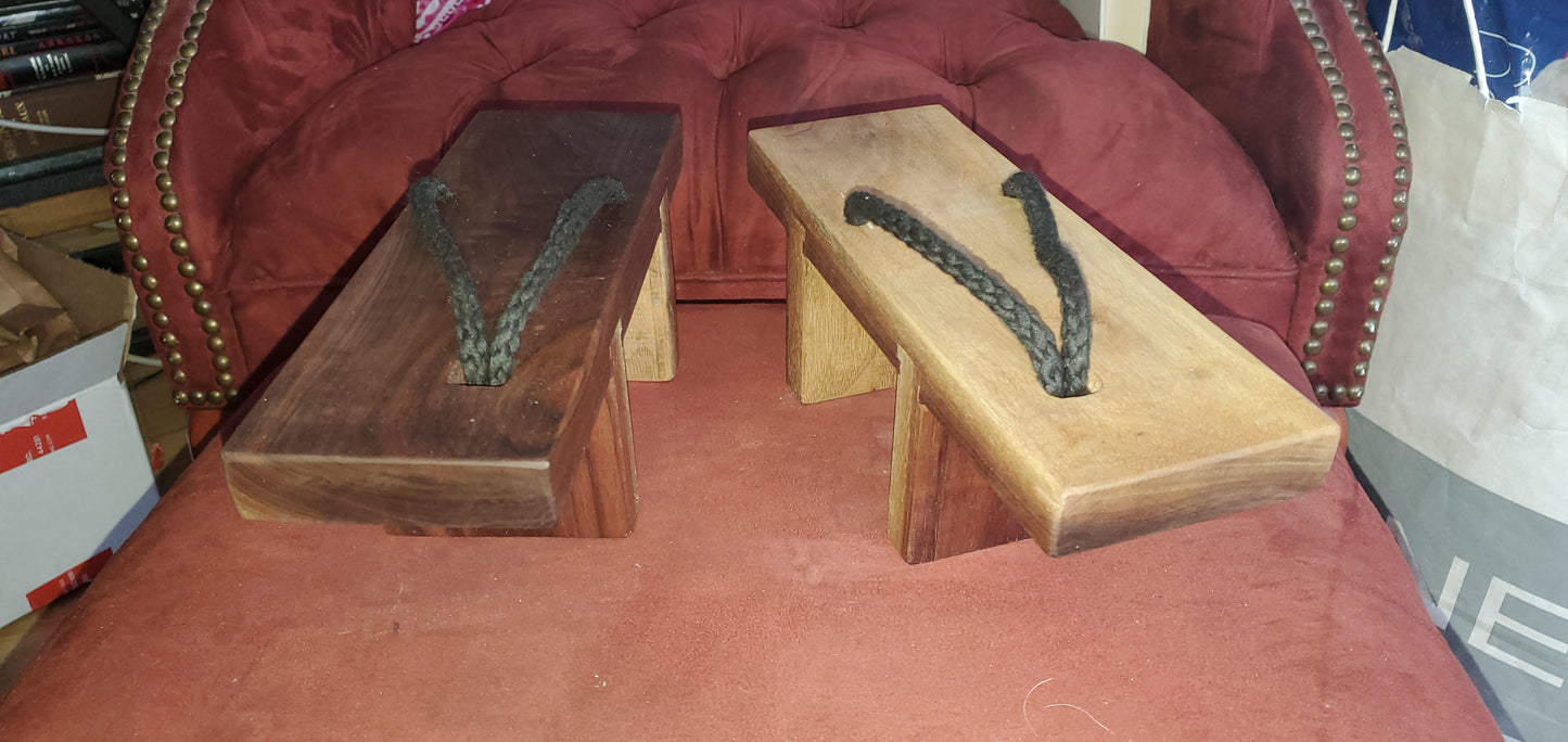 Geta Japonaise, sandale, que du bois, shibari, noyer noir, classique