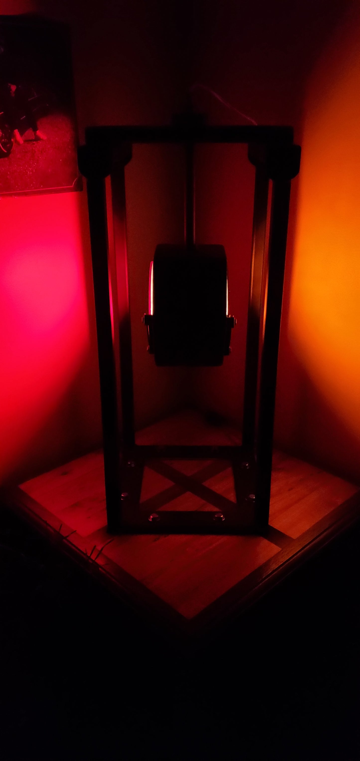 Lampe Projecteur Écrou, énorme, suspendu, vitrail, verre, verre trempé, érable, merisier, noyer noir, chêne, padouk, cerisier